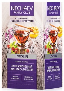 Чайный напиток Long Life «Землянично-медовый» иван-чай с экстрактом саган-дайля