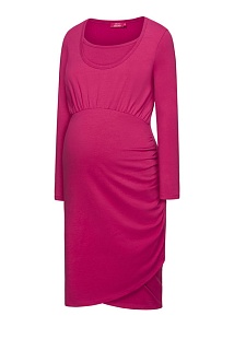 Трикотажное платье с длинным рукавом, цвет малиновый, Цена 1 499 руб