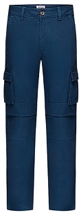 Мужские брюки-карго из мягкого хлопкового твила, цвет синий -  серия: Наследие. Состав: 100% хлопок. Страна производства: Бангладеш. Цена 2 499 руб