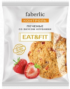 Печенье Eat&Fit со вкусом клубники в каталоге Фаберлик