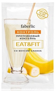 Протеиновый коктейль Eat&Fit со вкусом банана (Артикул 15387)  в новом каталоге Faberlic