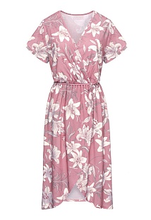 Домашнее платье, розовое с принтом. Цена 1 699 руб