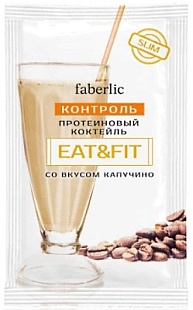 Протеиновый коктейль Eat&Fit со вкусом капучино в новом каталоге Faberlic