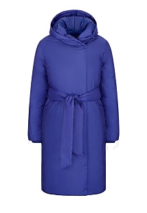 Утепленное пальто с поясом, цвет синий, Серия: Basic plus, Цена 4 599