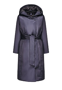 Утепленное пальто с поясом, цвет серо-фиолетовый, Серия: Nocturne, Цена 3 599 руб