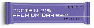 Батончик глазированный Protein Premium Bar со вкусом черники на сайте Faberlic