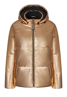 Утепленная куртка, цвет золотистый, Серия: Глэм-спорт, Цена 4 399 руб